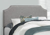 Full Size Grey Linen with Chrome Trim Bed