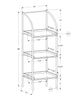 Dark Taupe Black Metal Bookcase