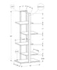 Dark Taupe Black Metal Bookcase