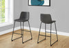 Curved Backrest Grey Leather-look Black Office Chair
