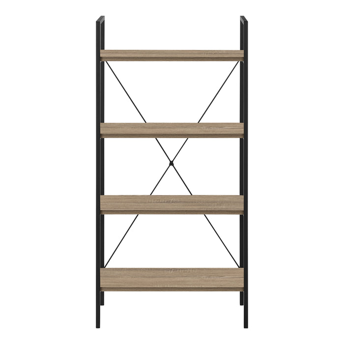 Dark Taupe Black Metal Bookcase