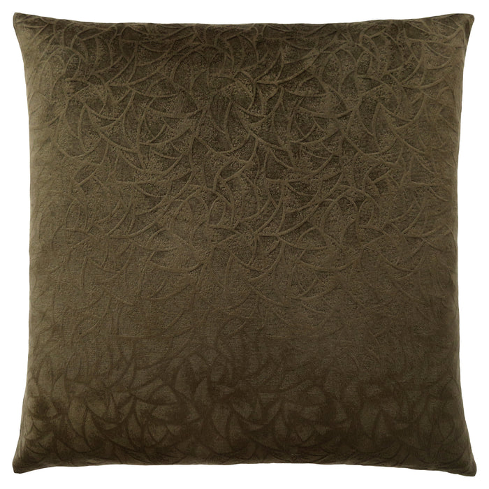 Dark Green Floral Velvet 1pc Pillow
