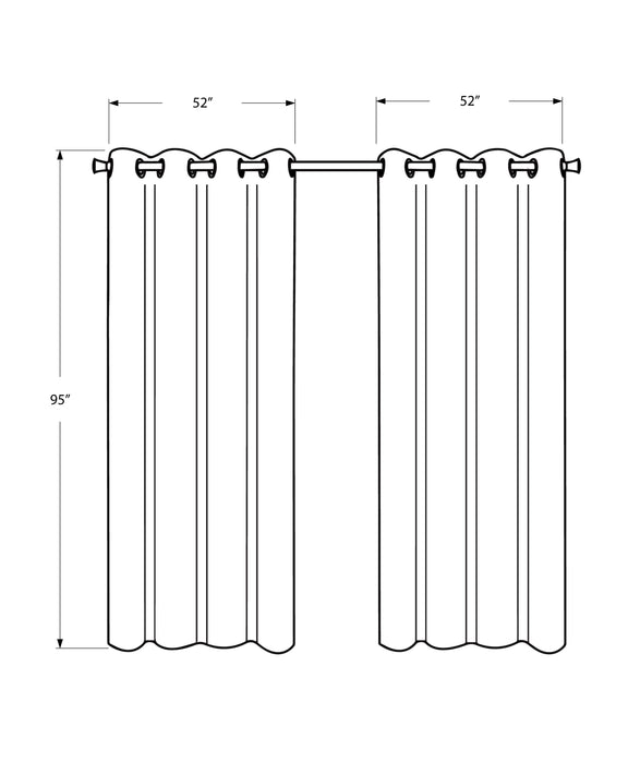 Silver Solid Blackout 2-Piece Curtain Panel - 52\" x 95\"