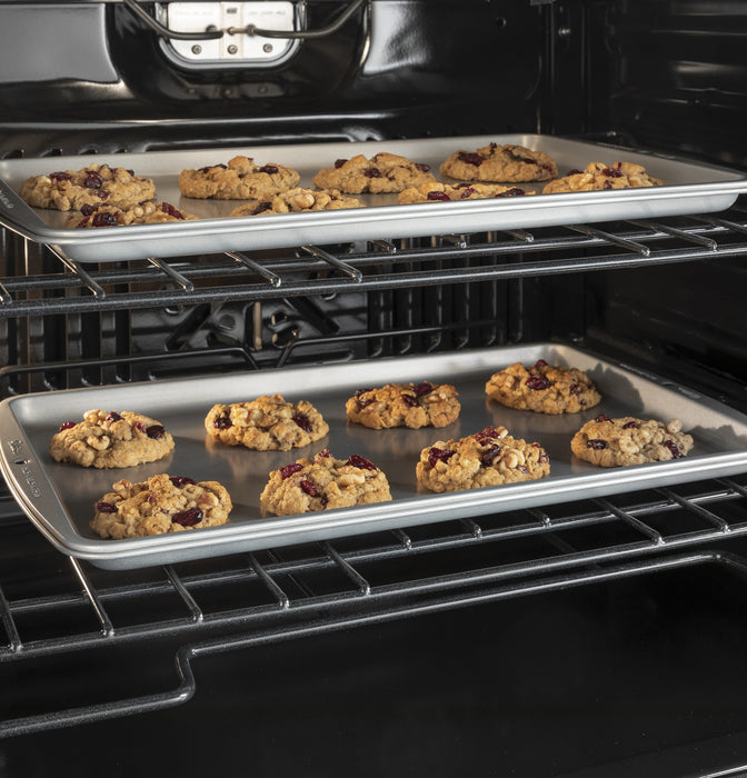 GE 30\" 5 Cu. Ft. Electric Wall Oven with Self Clean TrueTemp System - ADA Compliant - White - JTS3000DNWW