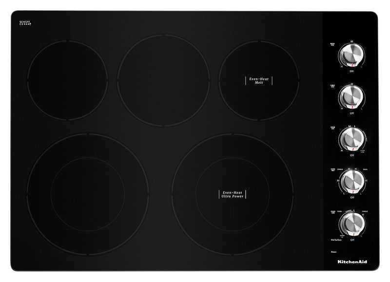 KitchenAid 30\" 5-Element Electric Cooktop - Stainless Steel - KCES550HSS