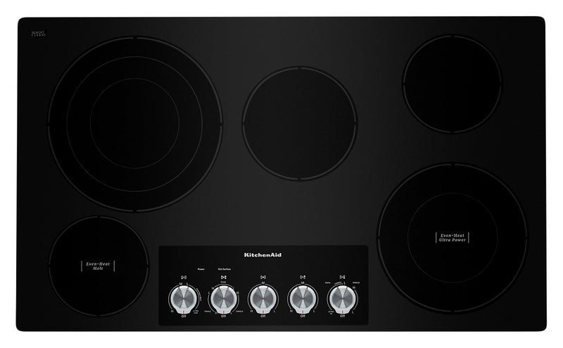 KitchenAid 36\" 5-Element Electric Cooktop - Stainless Steel - KCES556HSS