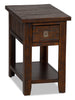 Kona Grove Chairside Table - Rustic style End Table in Dark Brown Wood