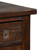 Kona Grove Chairside Table - Rustic style End Table in Dark Brown Wood