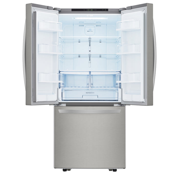 LG 30\" 22 Cu. Ft. French-Door Refrigerator - Smudge Proof Stainless Steel - LRFNS2200S
