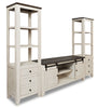 Madison Barn-Door 3-Piece Entertainment Centre with 60” TV Opening – White