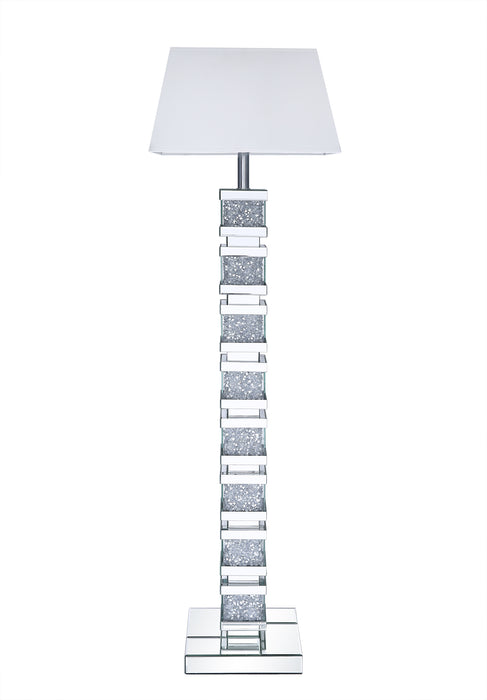 Memphis 54.3\" Glam Floor Lamp with Glass, Mirror and Acrylic Crystals