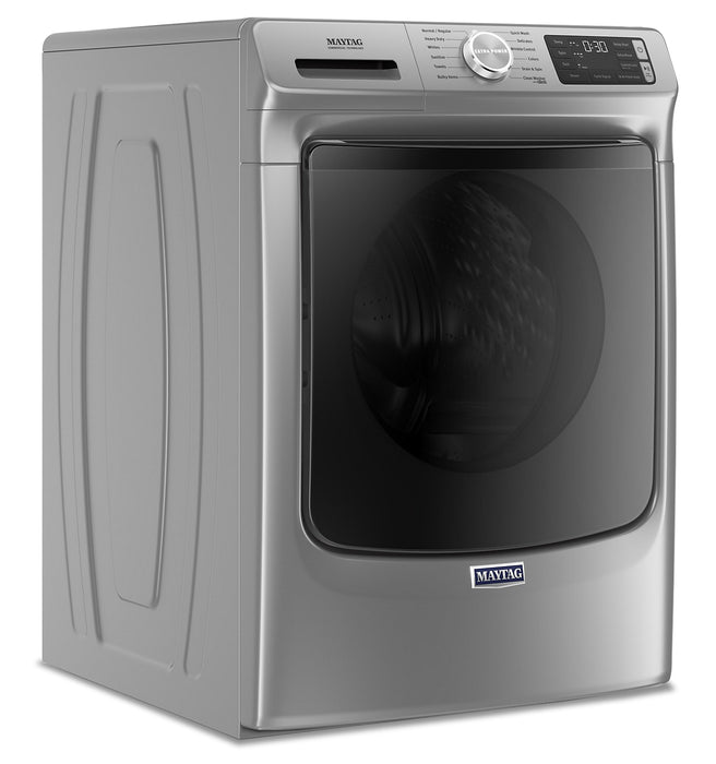 Maytag Front-Load 5.5 Cu. Ft. Washer with Extra Power and 7.3 Cu. Ft. Electric Steam Dryer – Slate