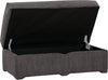 Morty Chenille Storage Ottoman - Grey - {Contemporary} style Ottoman in Grey {Solid Woods}, {Oriented Strand Board (OSB)}