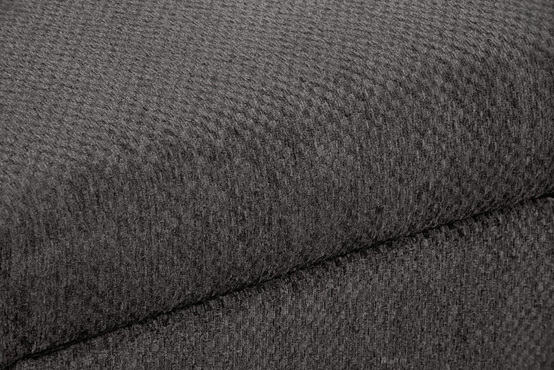 Made in Canada Morty 48\" Chenille Fabric Storage Ottoman - Grey