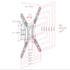 Corliving Distribution Ltd. Wall Mount - CorLiving Full-Motion X-frame Wall Mount for 23" - 55" TVs - MPM-806