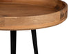 Nashik 20" Accent Table - Retro style End Table in Brown Mango Wood and Metal