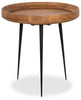 Nashik 20" Accent Table - Retro style End Table in Brown Mango Wood and Metal