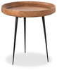 Nashik 20" Accent Table - Retro style End Table in Brown Mango Wood and Metal