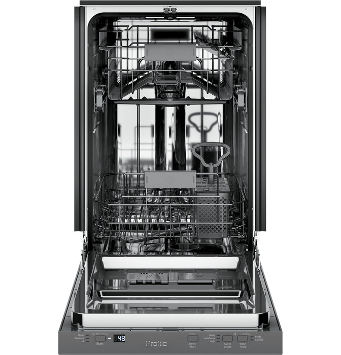 Profile 18\" 47 dBA Built-In Top-Control Dishwasher with Calrod Heater - Stainless - PDT145SSLSS