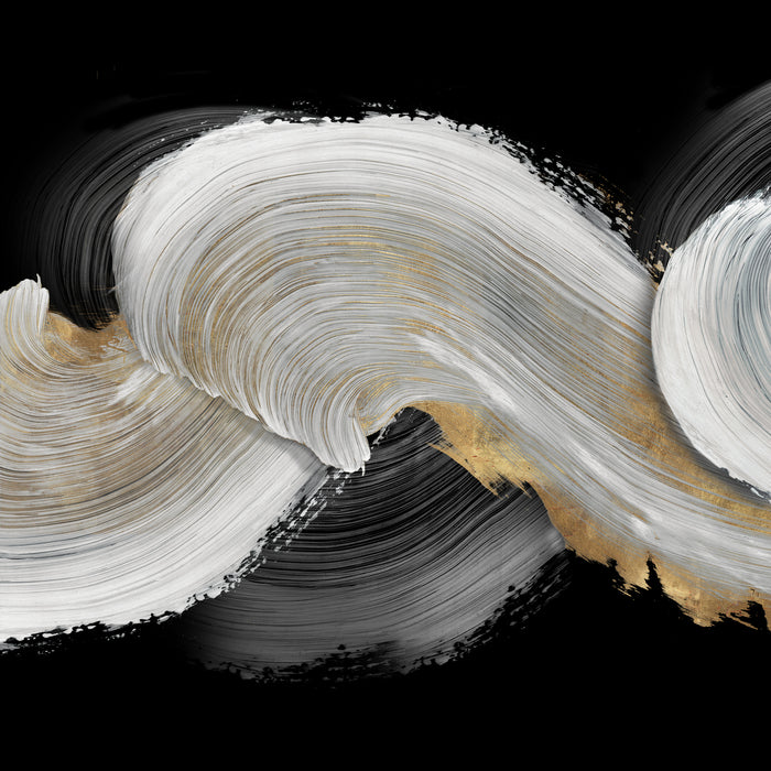\"White Swirls\" Giant Art 72x72 Wall Art