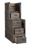Piper 4-Drawer Bedroom Stairway Chest for Kids, 21\"W - Driftwood Grey