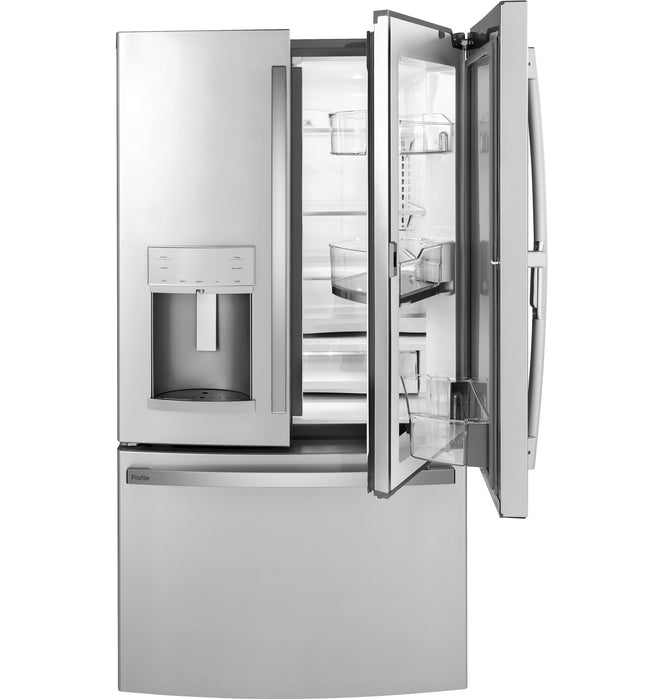 Profile 36\" 22.1 Cu. Ft. French-Door Refrigerator - Stainless - PYD22KYNFS
