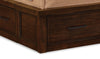 Sonoma 5-Piece King Storage Bedroom Set - Dark Brown - Rustic style Bedroom Package in Dark Brown