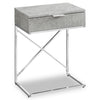 Spain Grey Accent Table - {Contemporary}, {Industrial}, {Modern}, {Retro} style End Table {Medium Density Fibreboard (MDF)}
