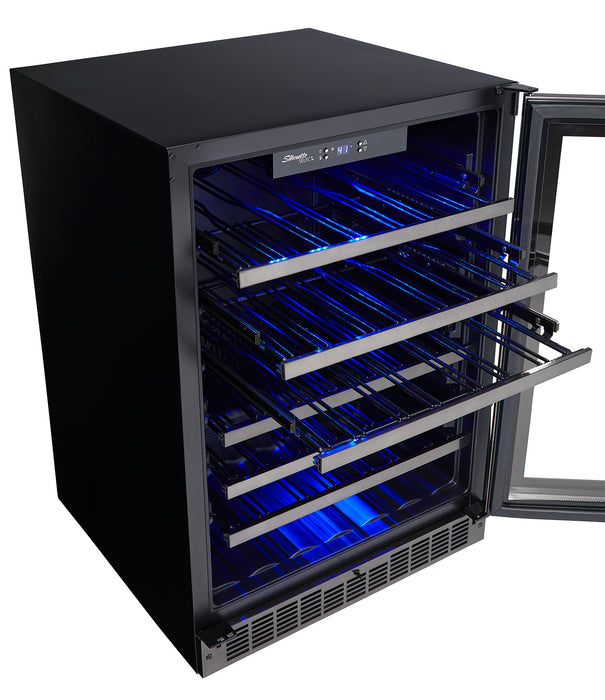 Silhouette Prague 23.8\" 5.6 Cu. Ft. Single-Door Wine Cooler - Black Stainless - SSWC056D1B-S
