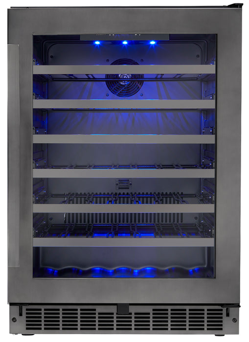 Silhouette Prague 23.8\" 5.6 Cu. Ft. Single-Door Wine Cooler - Black Stainless - SSWC056D1B-S