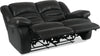 Toreno Genuine Leather Reclining Loveseat - Black - {Contemporary} style Loveseat in Black {Plywood}, {Solid Woods}