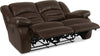 Toreno Genuine Leather Reclining Loveseat - Brown - {Contemporary} style Loveseat in Brown {Plywood}, {Solid Woods}