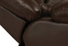 Toreno Genuine Leather Reclining Loveseat - Brown - {Contemporary} style Loveseat in Brown {Plywood}, {Solid Woods}