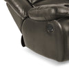 Toreno Genuine Leather Power Recliner - Grey - {Contemporary} style Chair in Grey {Plywood}, {Solid Woods}
