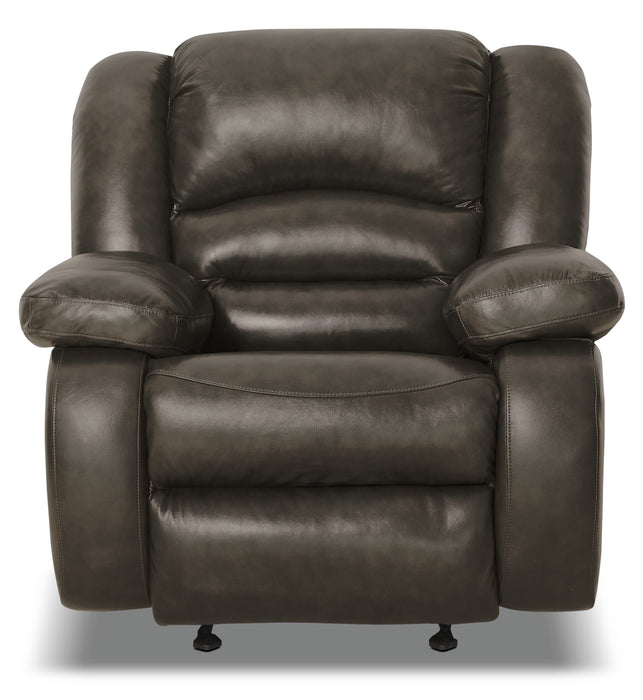 Toreno 42\" Genuine Leather Power Reclining Chair - Grey
