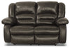 Toreno Genuine Leather Power Reclining Loveseat - Grey - {Contemporary} style Loveseat in Grey {Plywood}, {Solid Woods}