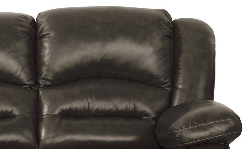 Toreno 86\" Genuine Leather Power Reclining Sofa - Grey