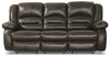 Toreno Genuine Leather Power Reclining Sofa - Grey - {Contemporary} style Sofa in Grey {Plywood}, {Solid Woods}