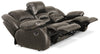 Toreno Genuine Leather Reclining Sofa - Grey - {Contemporary} style Sofa in Grey {Plywood}, {Solid Woods}