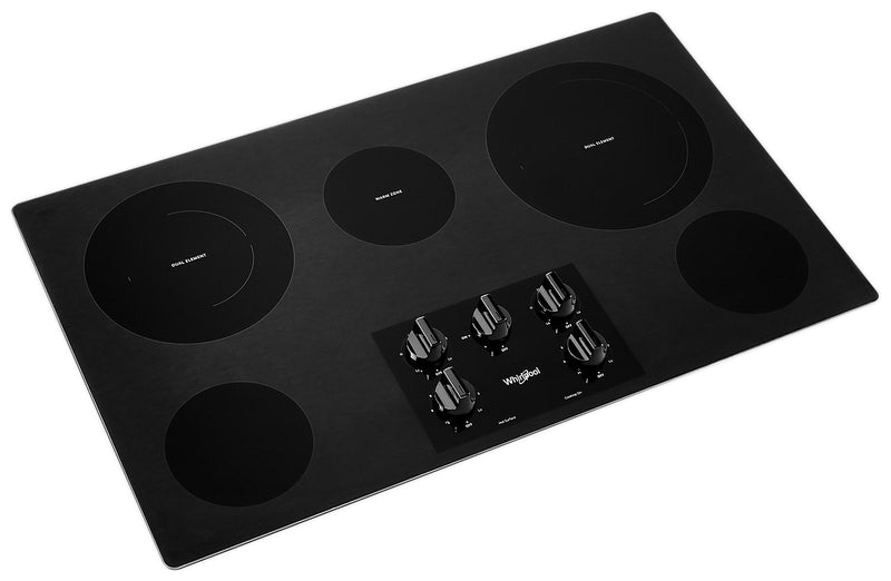 Whirlpool 36\" 5-Element Electric Cooktop - Black - WCE77US6HB