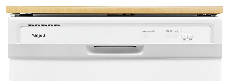 Whirlpool 24\" 64 dBA Portable Front-Control Dishwasher - White - WDP370PAHW