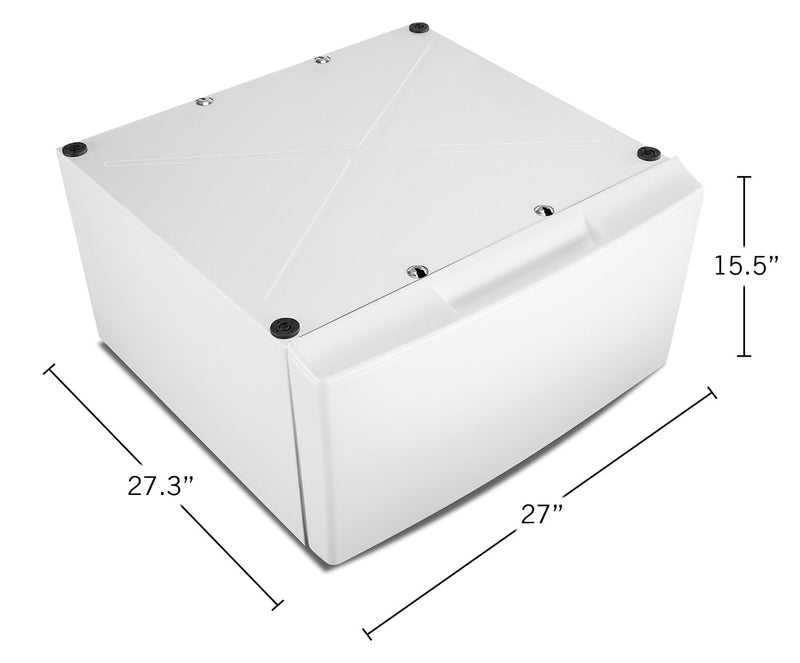 Whirlpool 15.5\" Pedestal for Front Load Washer and Dryer with Storage - WFP2715HW