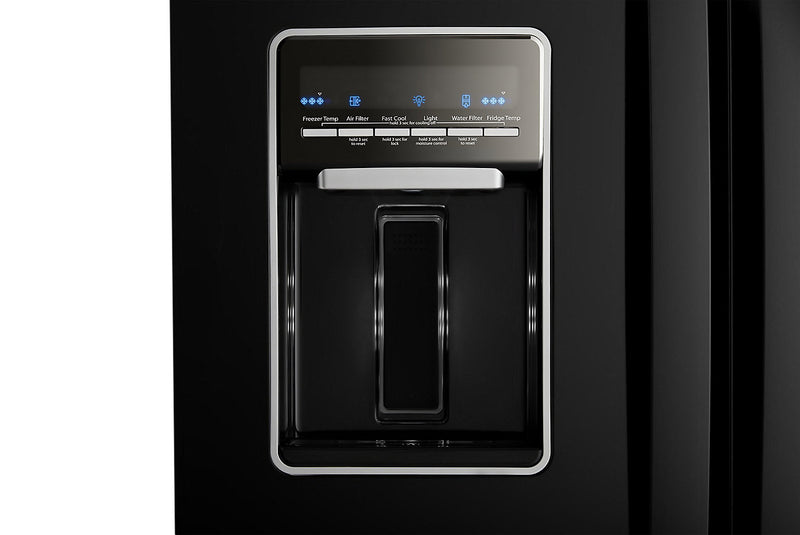 Whirlpool 30\" 20 Cu. Ft. French-Door Refrigerator - Black - WRF560SEHB