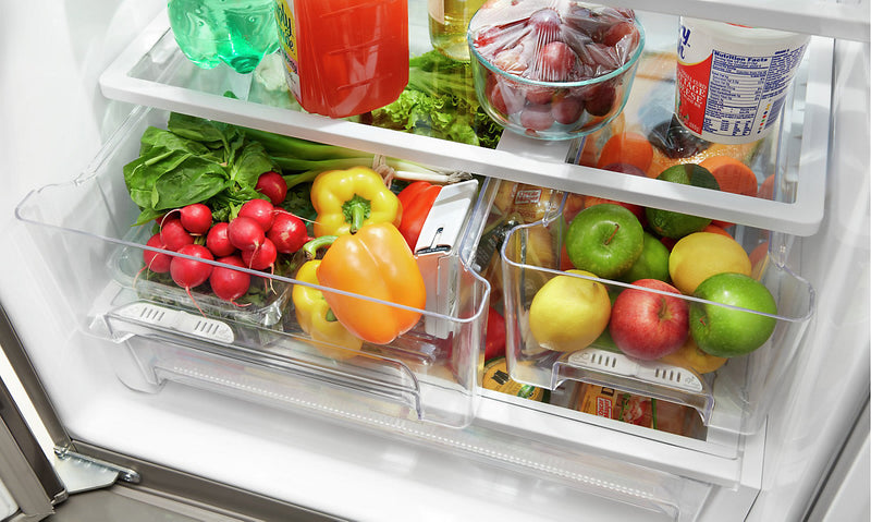 Whirlpool 30\" 20 Cu. Ft. French-Door Refrigerator - Black Stainless - WRF560SEHV