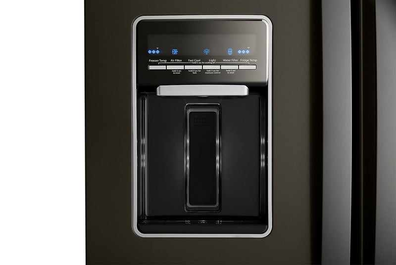 Whirlpool 30\" 20 Cu. Ft. French-Door Refrigerator - Black Stainless - WRF560SEHV