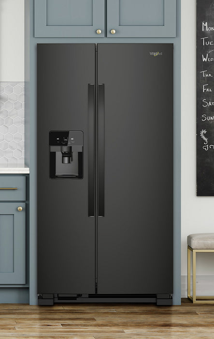 Whirlpool 33\" 21 Cu. Ft. Side-by-Side Refrigerator - Black - WRS321SDHB