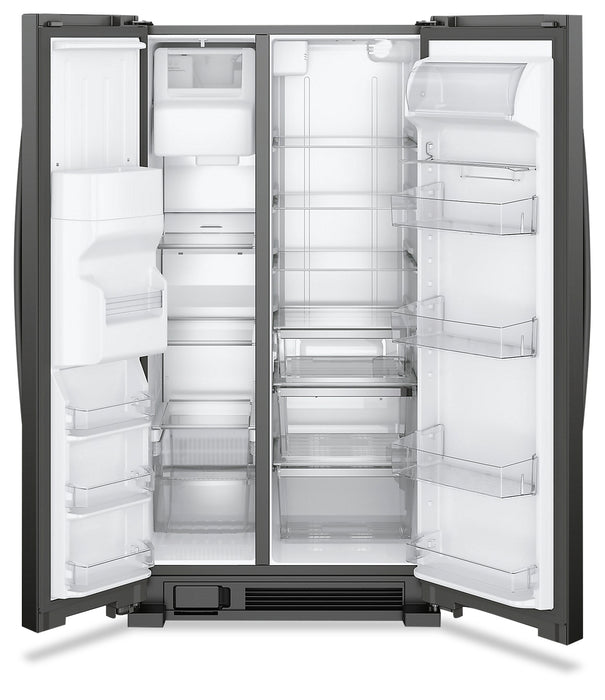 Whirlpool 36\" 25 Cu. Ft. Side-by-Side Refrigerator - Black - WRS325SDHB