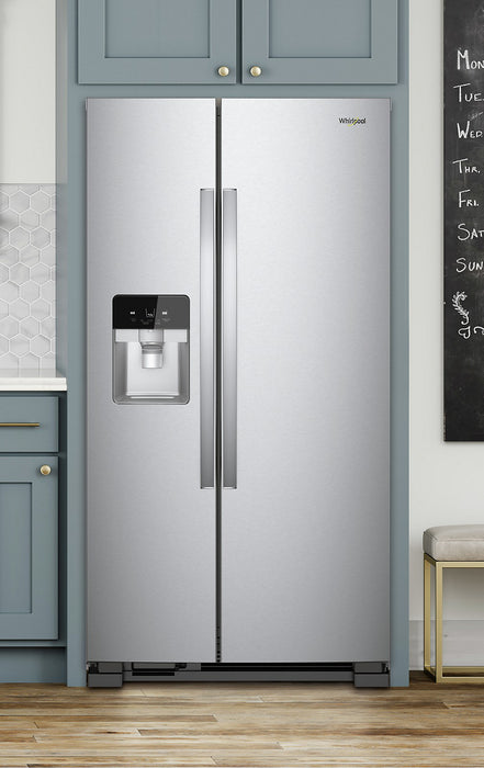Whirlpool 36\" 25 Cu. Ft. Side-by-Side Refrigerator - Fingerprint Resistant Stainless Steel - WRS555SIHZ