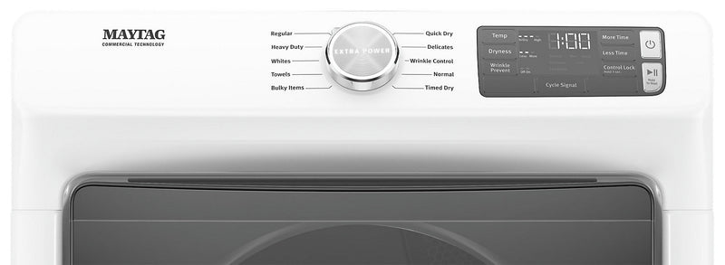 Maytag Front-Load 5.2 Cu. Ft. Washer with Extra Power and 7.3 Cu. Ft. Electric Dryer – White