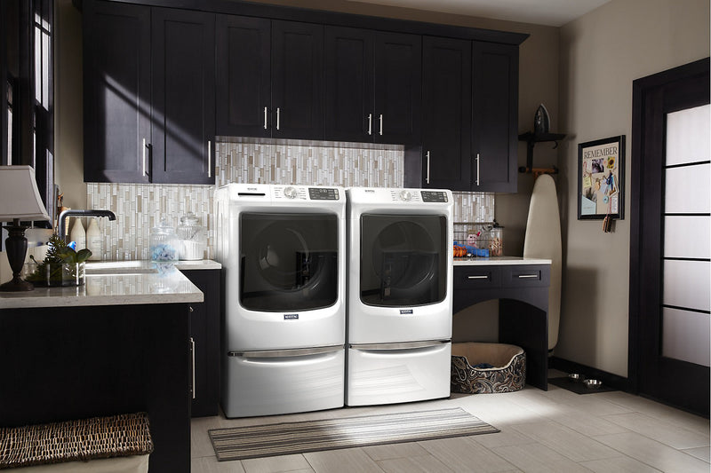 Maytag Front-Load 5.2 Cu. Ft. Washer with Extra Power and 7.3 Cu. Ft. Electric Dryer – White